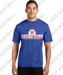 HAYS SOFTBALL - Hays High School - Adult - Heavy Cotton Short Sleeve T-Shirt
