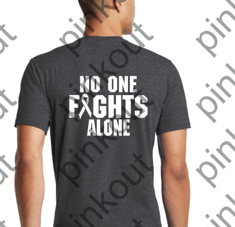 BACK OF SHIRT PRINT - NO ONE FIGHTS ALONE - ADD TO SHIRT