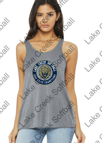 LAKE CREEK -   STATE CHAMPIONS Bella + Canvas - Women's Flowy Racerback Tank - 8800