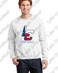 LAKE CREEK -  LC SOFTBALL RWB LOGO - Jerzees - NuBlend Crewneck Sweatshirt - 562MR