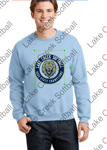 LAKE CREEK -  LC STATE CHAMPIONS or LC TEXAS LOGO - Jerzees - NuBlend Crewneck Sweatshirt - 562MR