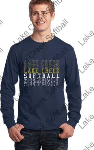 LAKE CREEK LONG SLEEVE COTTON TSHIRT - LAKE CREEK STACKED