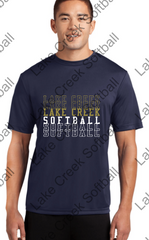 LAKE CREEK - LC STACKED - SHORT or LONG Sleeve - Sport Tek Posi-Charge