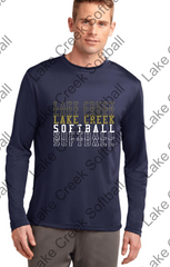 LAKE CREEK - LC STACKED - SHORT or LONG Sleeve - Sport Tek Posi-Charge