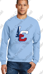 LAKE CREEK -  LC SOFTBALL RWB LOGO - Jerzees - NuBlend Crewneck Sweatshirt - 562MR