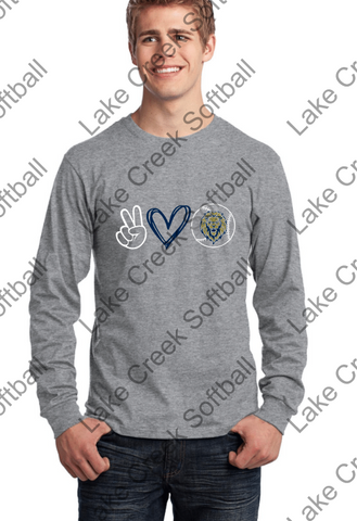 LAKE CREEK LONG SLEEVE TSHIRT - PEACE LOVE LIONS