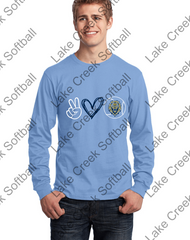 LAKE CREEK LONG SLEEVE TSHIRT - PEACE LOVE LIONS