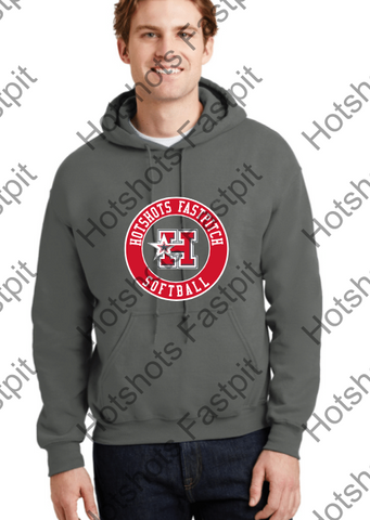 NEW -HOTSHOTS CIRCLE LOGO - Youth and Adult Heavy Blend Hooded Sweatshirt - 18500