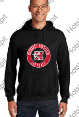NEW -HOTSHOTS CIRCLE LOGO - Youth and Adult Heavy Blend Hooded Sweatshirt - 18500