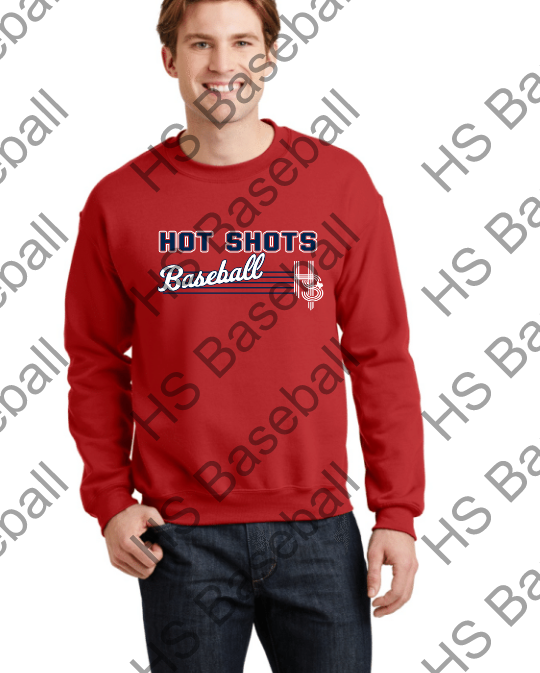HOT SHOTS BASEBALL HS LOGO- Heavy Blend Crewneck Sweatshirt