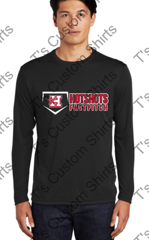 NEW LOGO HOTSHOTS - ADULT and YOUTH Sport-Tek® Long Sleeve PosiCharge® Competitor™ Tee