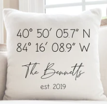 Sublimated Custom Pillows - Home Coordinates