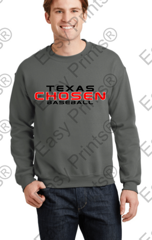 Texas Chosen Baseball- Adult and  Youth Heavy Blend Crewneck Sweatshirt - 18000