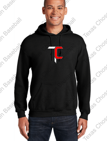 TEXAS CHOSEN BASEBALL -YOUTH and ADULT GILDAN HOODIE - TC LOGO