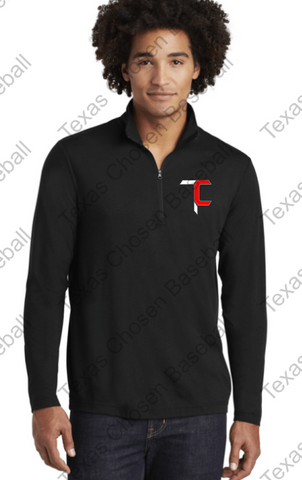 TEXAS CHOSEN BASEBALL Sport-Tek ® PosiCharge ® Tri-Blend Wicking 1/4-Zip Pullover
