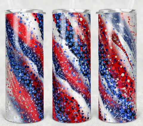 Red - White and Blue 20 oz Tumbler