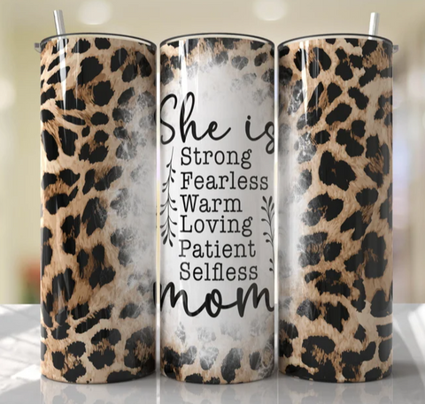 Leopard She is Mom -  20 oz Tumbler