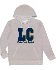 LAKE CREEK SOFTBALL Large LC  LOGO - Harborside Mélange French Terry Pullover OR Hoodie 6965/6775