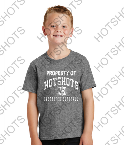 YOUTH - PROPERTY OF  HOTSHOTS - PC54Y  Port & Company® Youth Core Cotton Tee