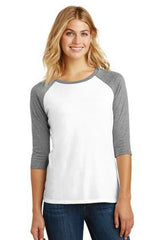 Glitter Flake -  ILLUSIONS - District Made® Ladies Perfect Tri® 3/4-Sleeve Raglan. DM136L
