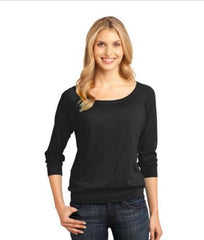 LOVE ARROW - District Made® - Ladies Modal Blend 3/4-Sleeve Raglan DM482