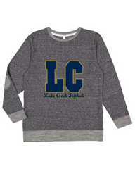 LAKE CREEK SOFTBALL Large LC  LOGO - Harborside Mélange French Terry Pullover OR Hoodie 6965/6775