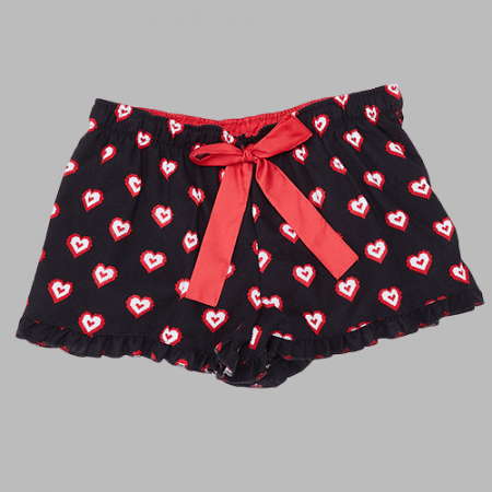 BOXERCRAFT - Red and White Hearts VIP Short - Flannel
