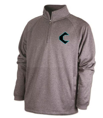 CREW BASEBALL - EMBROIDERED  Logo  Adult Quarter Zip Sweatshirt with Pockets F125