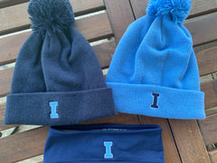 EMBROIDERED "I" - ILLUSIONS - Augusta Pom Beanie
