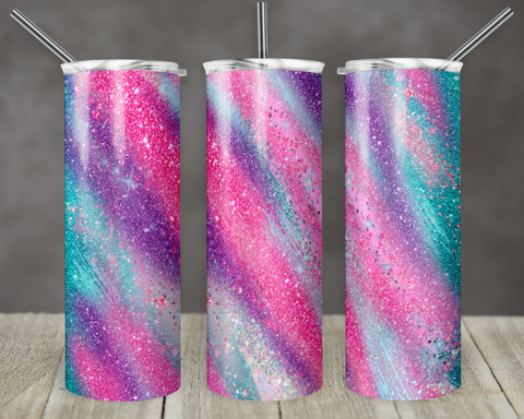 Milky Way Teal and Pink  -  20 oz Tumbler