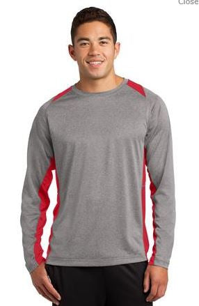 TEXAS -  HOTSHOTS -Sport-Tek® Long Sleeve Heather Colorblock Contender™ Tee. ST361LS