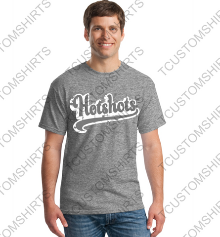 NEW  - HOTSHOTS - RETRO - DISTRESSED T-SHIRT - COTTON