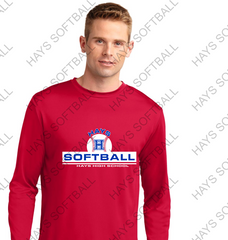 Hays High School Softball Drifit Long Sleeve-  Sport-Tek® Mens PosiCharge® Competitor™ Tee. ST350