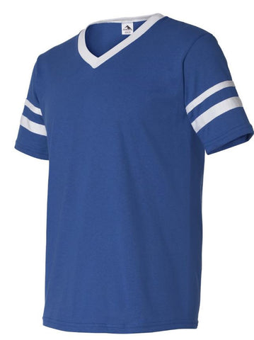 LADY RIPPERS SOCCER - ADULT - Augusta Sportswear - V-Neck Jersey with Striped Sleeves - Adult 360