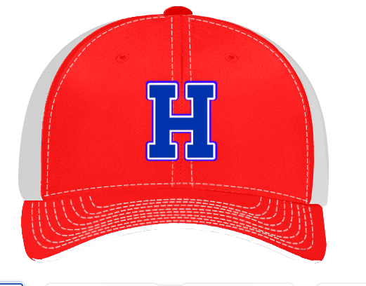 HAYS HIGH SCHOOL -  Pacific Red/White Fitted Cap