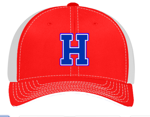 HAYS HIGH SCHOOL -  Pacific Red/White Fitted Cap