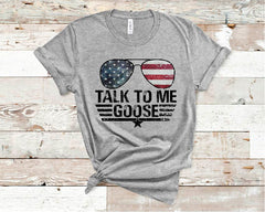 AMERICAN TALK TO ME GOOSE - TOP GUN- RED WHITE AND BLUE - Tank or Tee