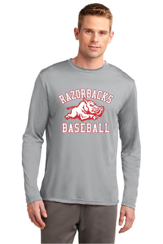 RAZORBACKS -  YOUTH and ADULT ST350LS  Sport-Tek® Long Sleeve PosiCharge® Competitor™ Tee