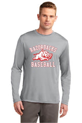 RAZORBACKS -  YOUTH and ADULT ST350LS  Sport-Tek® Long Sleeve PosiCharge® Competitor™ Tee