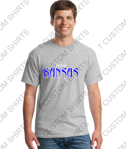 TEAM KANSAS - ADULT Gildan - Heavy Cotton Short Sleeve T-Shirt - 5000