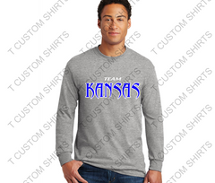 TEAM KANSAS - ADULT Gildan - Heavy Cotton Long Sleeve T-Shirt - 5400